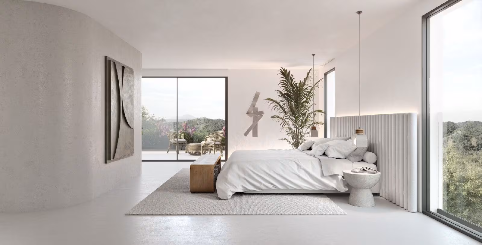 Ekskluzywny apartament Sotogrande Alto - widok na sypialnię