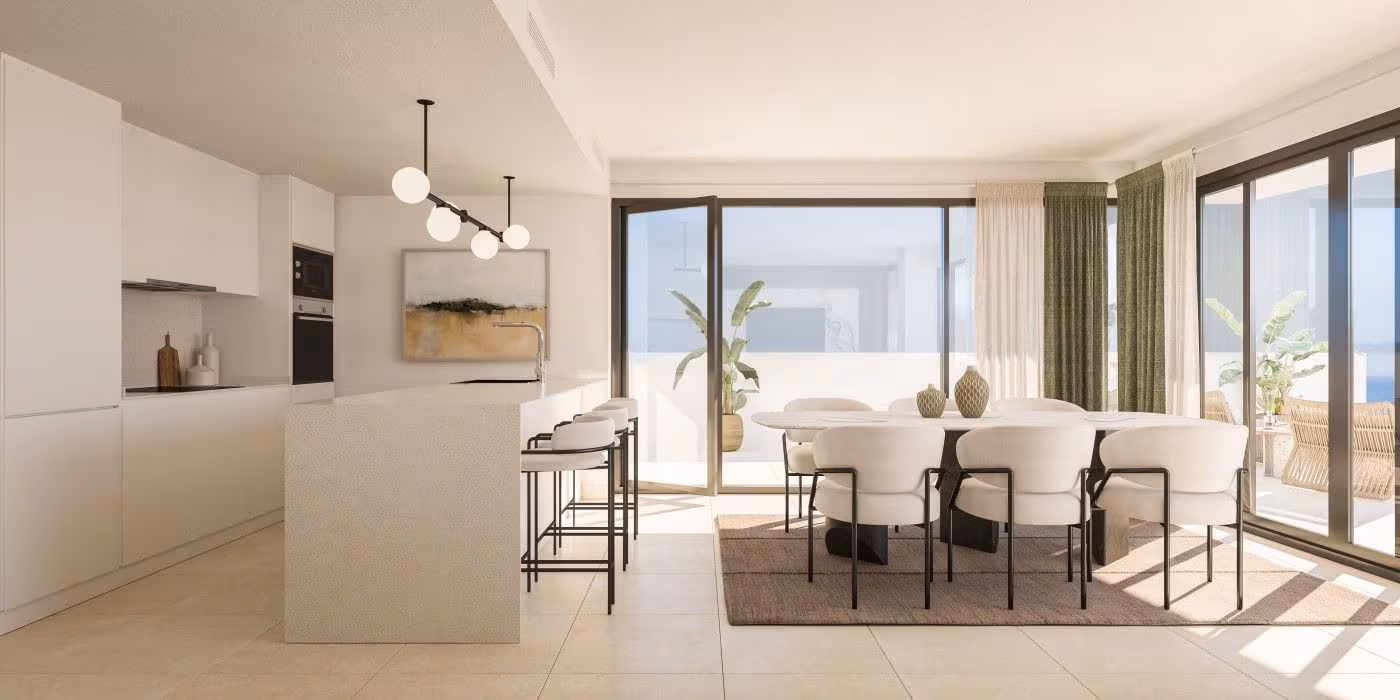 Manilva apartamenty z duzymi tarasami - salon