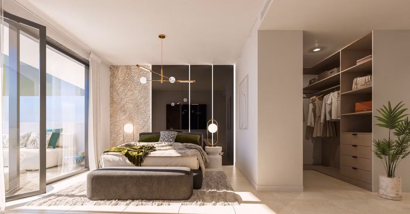 Manilva apartamenty z duzymi tarasami - sypialnia