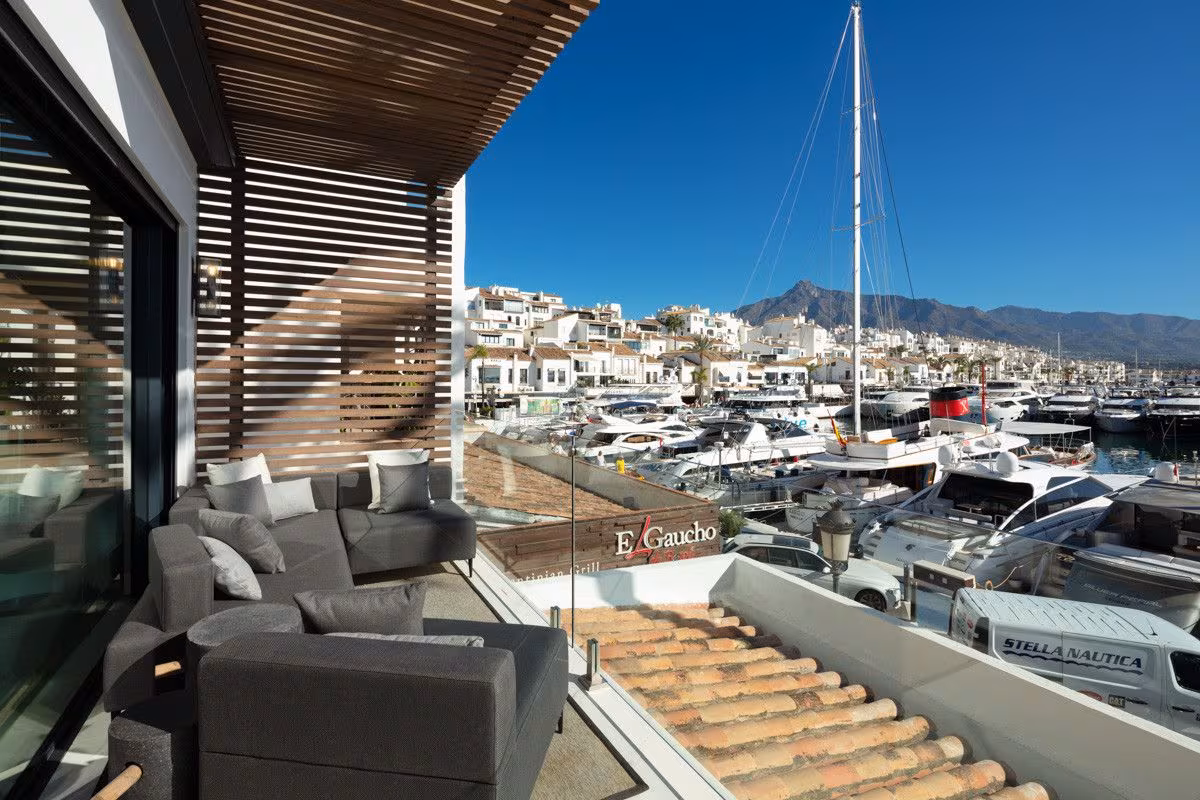 Apartament w Puerto Banus - widok z tarasu