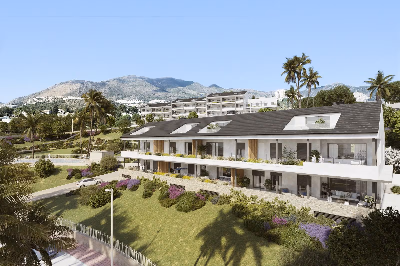Apartamenty Benalmadena - widok na budynek