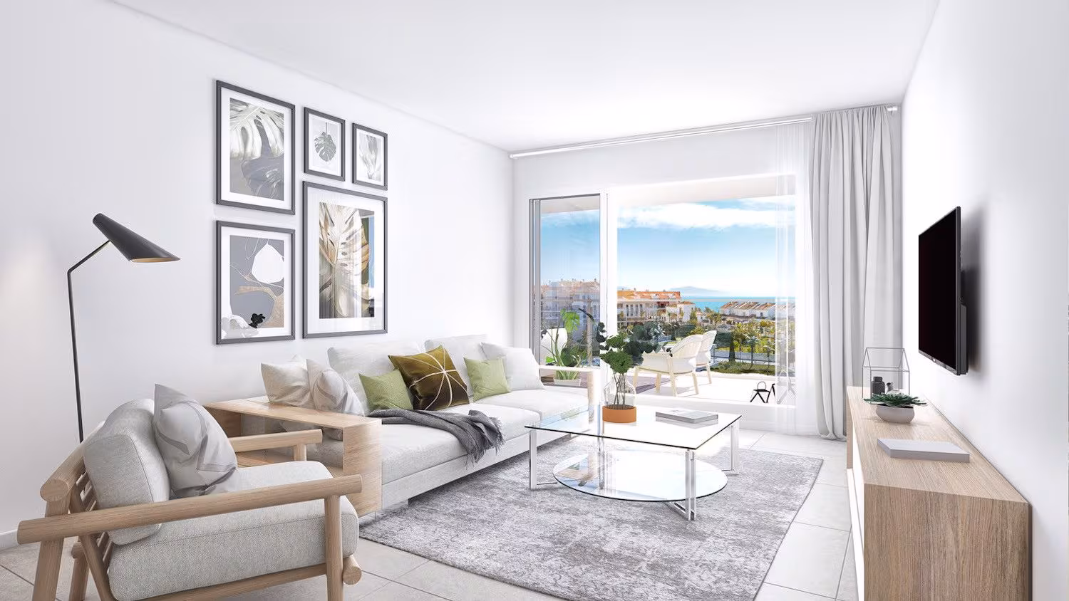 Apartamenty w Manilva - salon